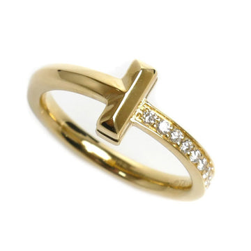 TIFFANY&Co.  K18YG Yellow Gold T-One Narrow Diamond Ring, 0.08ct, Size 8, 4.0g, Women's