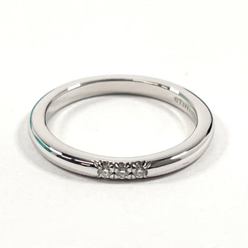 TIFFANY&Co.  Wedding Band Ring Pt950 Platinum Diamond 6 Silver Women's
