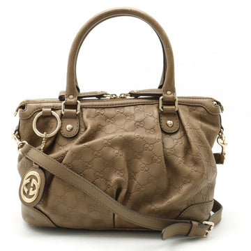 GUCCIssima Sukey Tote Bag Shoulder Leather Brown 247902