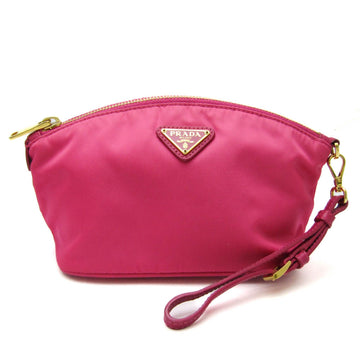 PRADA Women's Leather,Nylon Pouch Pink