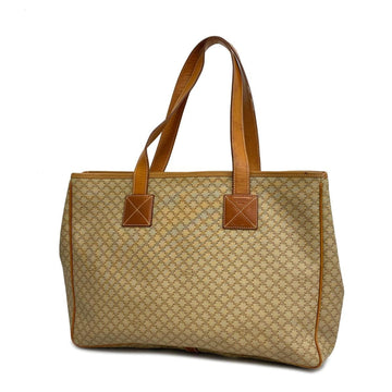 CELINE tote bag macadam leather brown beige women's