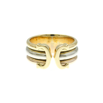 CARTIER 2C Trinity Ring Pink Gold [18K],White Gold [18K],Yellow Gold [18K] Fashion No Stone Band Ring Gold