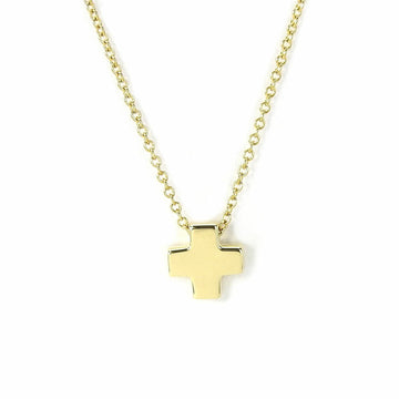 TIFFANY Necklace Roman Cross K18YG Approx. 3.3g Yellow Gold Accessories Women's &Co.