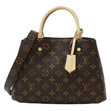 LOUIS VUITTON Bag Monogram Ladies Handbag Shoulder 2way Montaigne BB M41055 Brown Compact