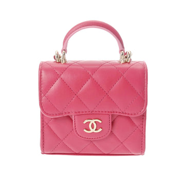 CHANEL Matelasse Chain Shoulder Pink AP2682 Women's Lambskin Bag