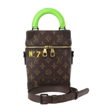 LOUIS VUITTON Vertical Box Trunk Handbag M59664 Monogram Canvas Leather Brown Green Shoulder Bag