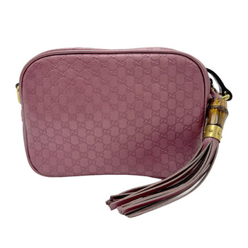 GUCCI Shoulder Bag Micro ssima Leather Metallic Purple Gold Women's 309538 z0812
