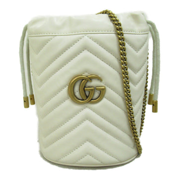 GUCCI GG Marmont ChainShoulder Bag Beige leather 575168