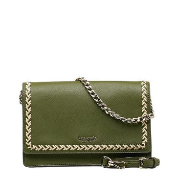 KATE SPADE handbag shoulder bag green leather ladies