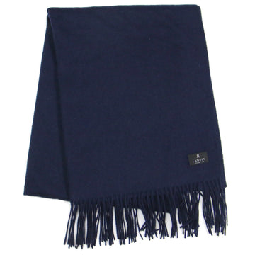 LANVIN scarf shawl muffler navy blue large size cashmere women's