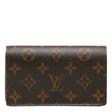 LOUIS VUITTON Monogram Portomonevier Tresor Bifold Wallet M61730 Brown PVC Leather Women's