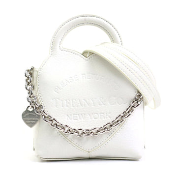 TIFFANY&Co. Crossbody Shoulder Bag Return to Leather White Women's