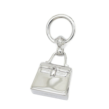 HERMES twilly ring charm kelly metal silver