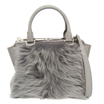 CARTIER C De  Mini CRL1002055 Women's Leather,Fur Handbag,Shoulder Bag Gray