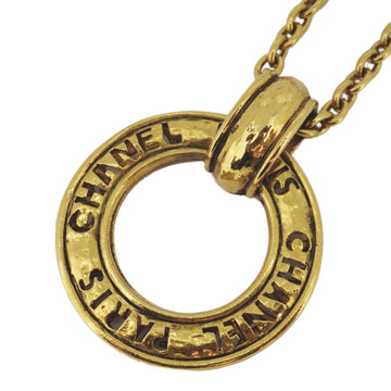CHANEL Necklace Circle GP Plated Gold Women's