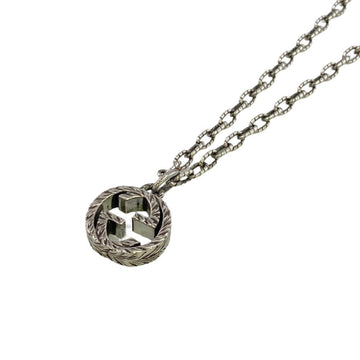 GUCCI Arabesque Interlocking G Necklace Silver Men's Z0005958