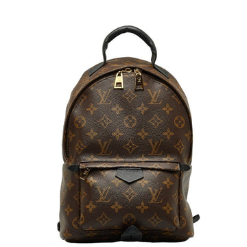 LOUIS VUITTON Monogram Palm Springs PM Backpack M44871 Brown PVC Leather Women's