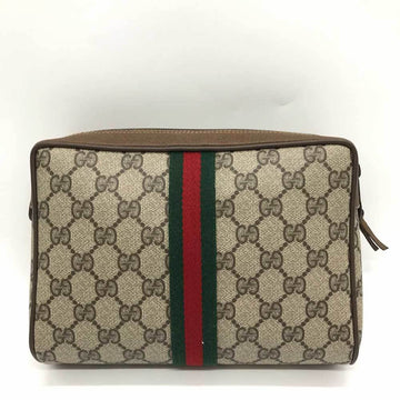 GUCCI clutch bag pouch GG Shelly leather