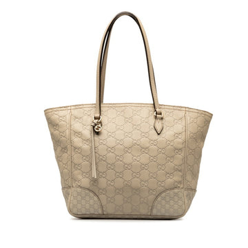 GUCCIssima Handbag Tote Bag 353119 White Leather Women's
