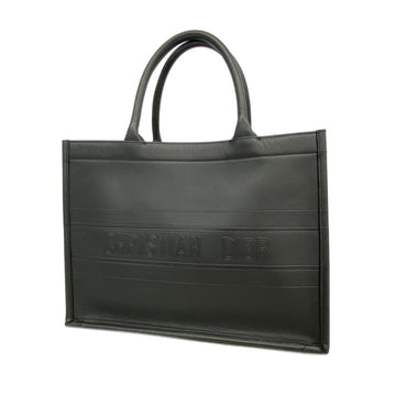 CHRISTIAN DIOR Tote Bag Book Leather Black Women's
