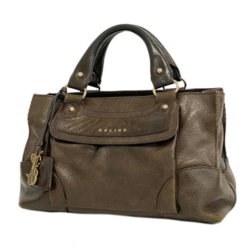 CELINE handbag boogie leather brown ladies