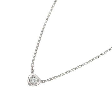 CARTIER Amour Heart Diamond Necklace 41cm K18 WG White Gold 750 Diamant Leger