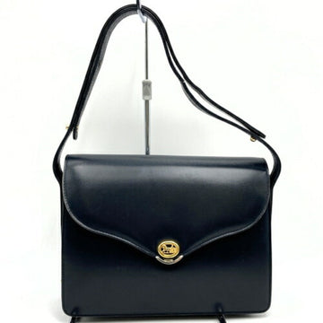 CELINE shoulder bag handbag carriage hardware black leather ladies  ITV2QN1O2QJW