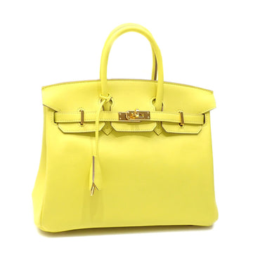 HERMES Birkin 25 handbag for women, lime, Swift leather, D stamp, made around 2019,