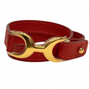 HERMES Pavan Q H 2-row leather accessory bracelet for women
