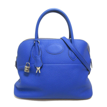HERMES Bolide37 handbag Blue Blue royale Taurillon Clemence leather
