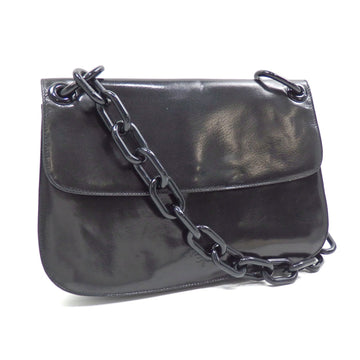PRADA Chain Shoulder Bag Women's Nero Black Leather Plastic B6380
