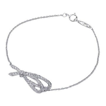 TIFFANY & Co. Bracelet for Women 750WG Diamond Bow Ribbon White Gold Polished