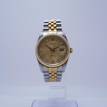 ROLEX Automatic Datejust 16233G Watch 1994 Gold Stainless Steel Men's