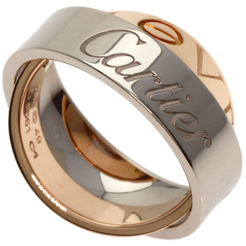CARTIER Secret Love Ring #49 K18 White Gold/K18PG Women's