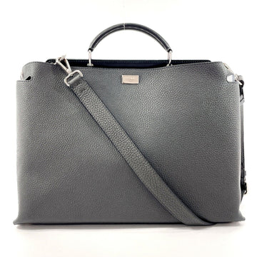 FENDI Peekaboo Essential 7V76 Bag Leather Grey Men's O3123492