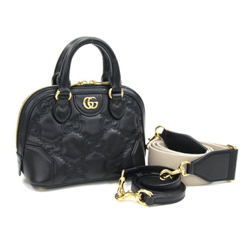 GUCCI Handbag GG Matelasse Leather Black Shoulder Bag Ladies