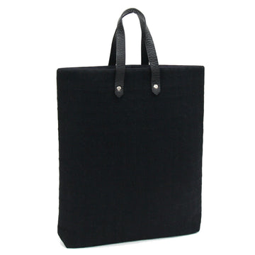 HERMES handbag Amedaba GM black canvas leather tote bag for women and men