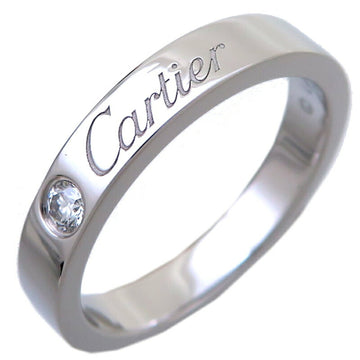 CARTIER #46 Pt950 Wedding Diamond Ladies Ring, Platinum, Size 6