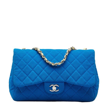CHANEL Matelasse 30 Coco Mark Handbag Shoulder Bag Blue Canvas Women's