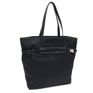 PRADA Tote Bag 1BG211 Black Nylon Leather Shoulder Men's Women's