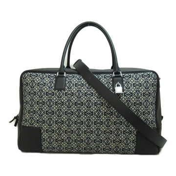 LOEWE amazona44 handbag Navy leather Jacquard