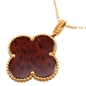 VAN CLEEF & ARPELS Magic Alhambra Letterwood Women's Necklace 750 Pink Gold