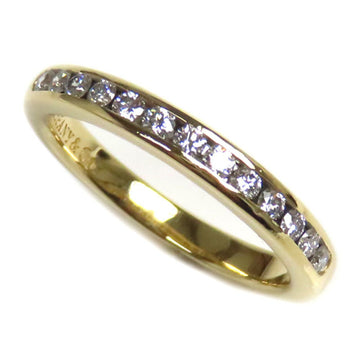 TIFFANY&Co.  K18YG Yellow Gold Half Eternity Diamond Ring, Diamond, Size 5.5, 2.4g, Women's