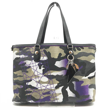 CHRISTIAN DIOR Dior Ansel Moulayle Tote Bag Camouflage Pattern Canvas DIOR Multicolor