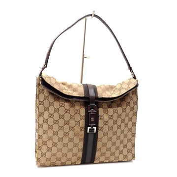 GUCCI Shoulder Bag for Women Brown Beige GG Canvas Leather 001-3355-2123 Hand 042119