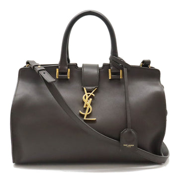 YVES SAINT LAURENT PARIS YSL Yves  Cabas Small Handbag Leather Grey 394461