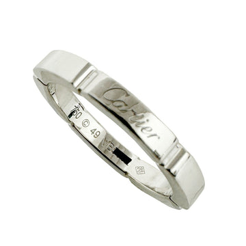 CARTIER Maillon Panthere Ring Polished White Gold 750 K18WG #49 No. 49 4.1g Women's
