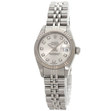 ROLEX 79174G Datejust 10P Diamond Watch Stainless Steel/SS/K18WG Ladies