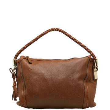 GUCCI Tassel Bag 269949 Brown Leather Women's