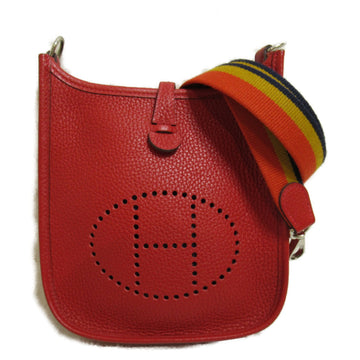 HERMES Evelyn TPM Rouge vif Shoulder Bag Red Rouge vif Taurillon Clemence leather
